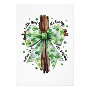 St. Patrick's Day Christian Faith Clover Shamrock Photo Print