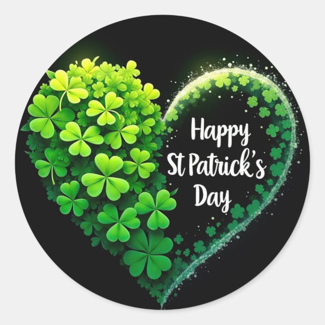 St. Patrick's Day  Classic Round Sticker (Front)