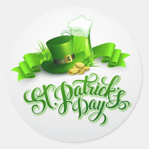 St Patricks Day Classic Round Sticker