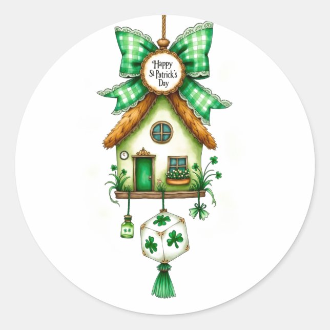  St. Patrick's Day Classic Round Sticker (Front)