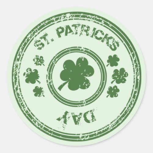 St Patricks Day Classic Round Sticker