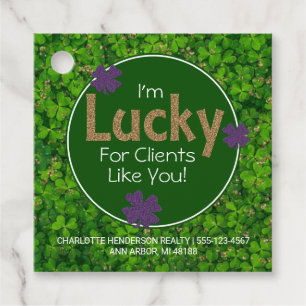 St. Patricks Day Client Gift Pop By Favor Tags