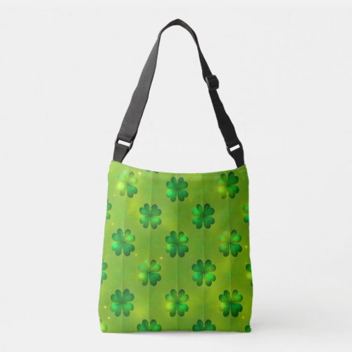 St Patricks Day Clover 4 Lists Popular Collection Crossbody Bag