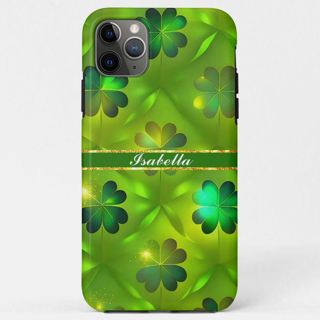 St Patrick's Day Clover 4 Lists Trendy Collection Case-Mate iPhone Case (Back)