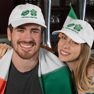 St. Patrick's Day Clover and Lips 47 Brand Hat