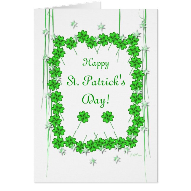 St. Patrick's Day Clover and Stars Cards (Front)