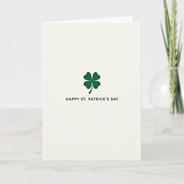 St Patricks Day Clover Art Card (Front)