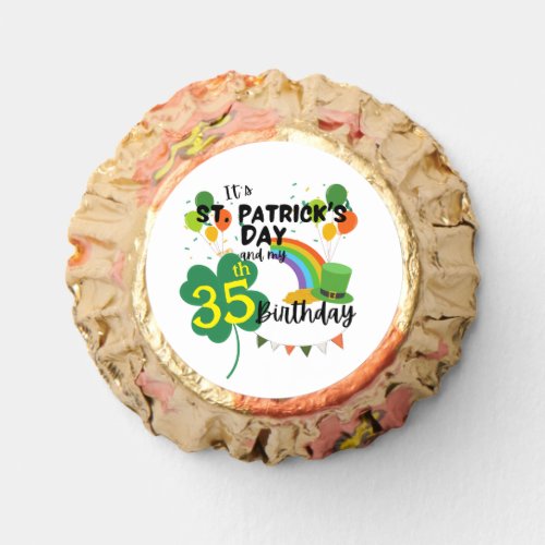 St Patricks Day Clover Birthday Party Green  Reeses Peanut Butter Cups