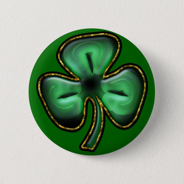 St. Patrick's Day Clover Button (Front)