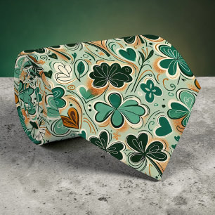 St. Patrick's Day Clover Custom Necktie