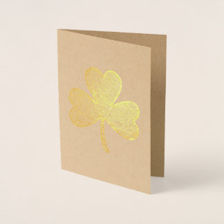 St. Patrick's Day Clover Foil Card