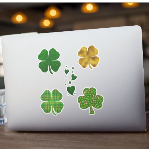 St Patricks Day Clover Hearts Shamrock Sticker