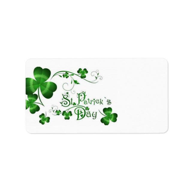 St. Patricks Day Clover Label (Front)