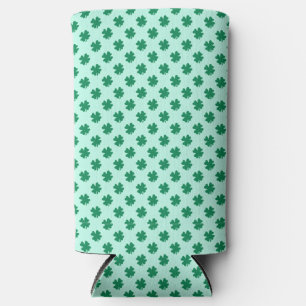 St. Patrick's Day Clover Leaf Pattern Seltzer Can Cooler