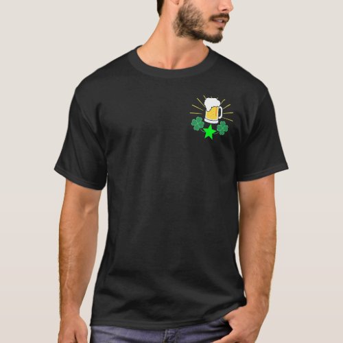 St Patricks Day Clover Leaf With Beer Colours Irel T_Shirt