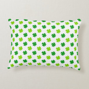 St. Patrick's Day Clover Leaves Pattern-54601 Accent Pillow