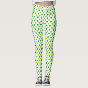 St. Patrick's Day Clover Leaves Pattern-54601 Leggings