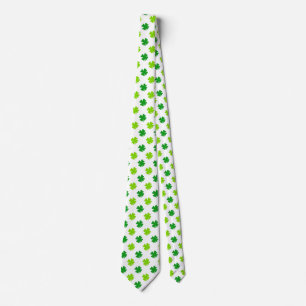 St. Patrick's Day Clover Leaves Pattern-54601 Neck Tie