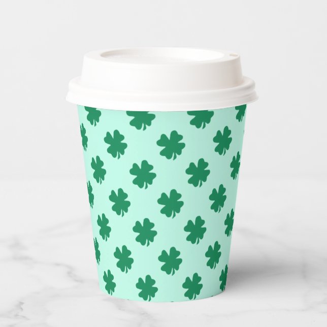St. Patrick's Day Clover Leaves Pattern-54602 Paper Cups (Front)