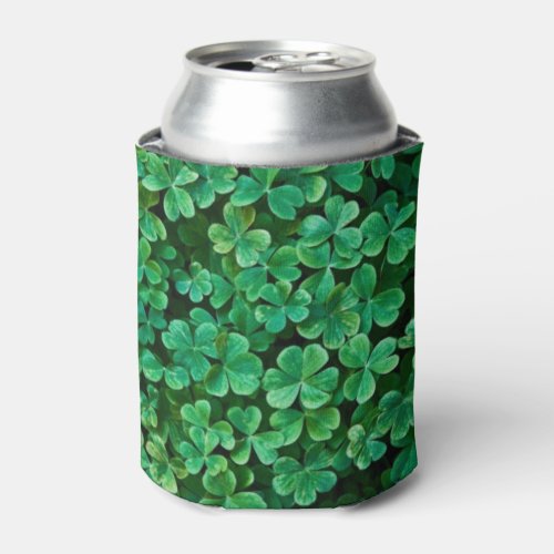 St Patricks Day Clover patch Can Cooler