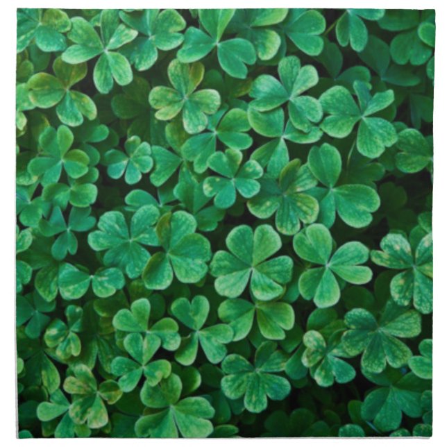 St. Patrick's Day Clover patch Cloth Napkin (Front)