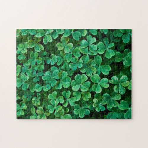 St Patricks Day Clover patch Jigsaw Puzzle