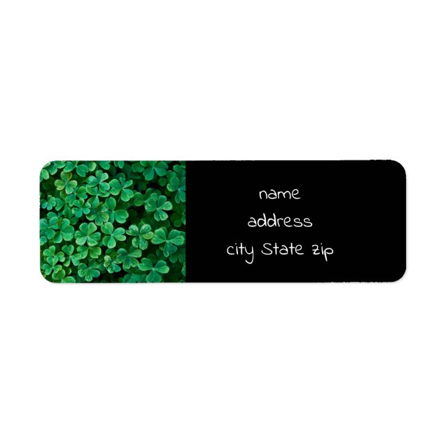 St. Patrick's Day Clover patch Label (Front)