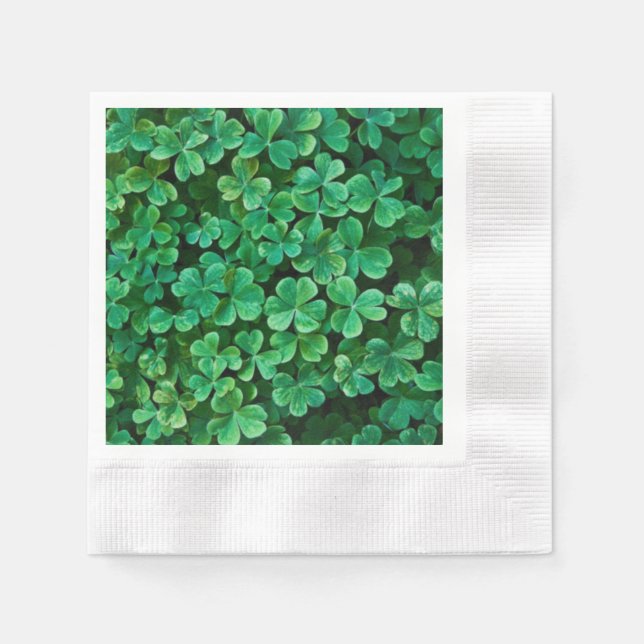 St. Patrick's Day Clover patch Napkins (Front)