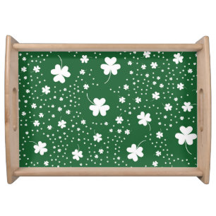 St Patrick's Day Clover Pattern Serving Tray