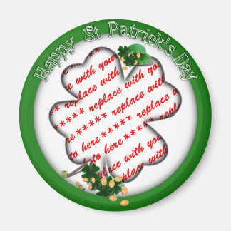 St Patrick's Day Clover Photo Frame Magnet