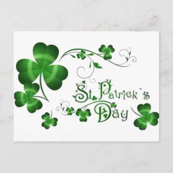 St. Patricks Day Clover Postcard by KraftyKays at Zazzle