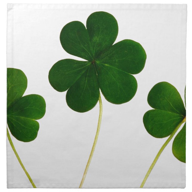 st patricks day clover shamrock cloth napkin (Front)