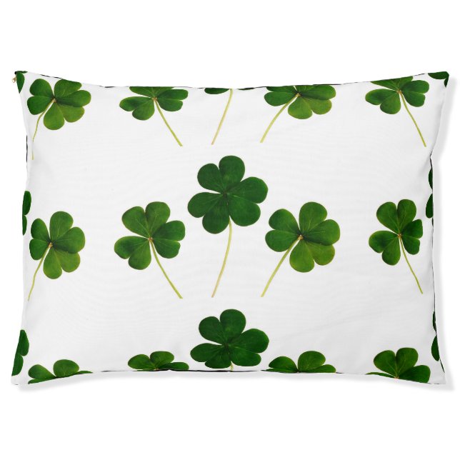 st patricks day clover shamrock dog bed (Front)