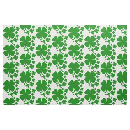 St Patricks Day Clover Shamrock Pattern Design Fabric