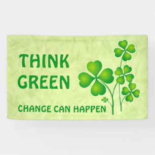 St. Patrick's Day Clover / Shamrocks + your ideas Banner