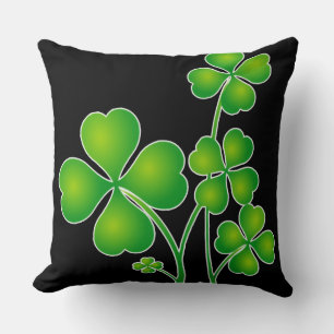 St. Patrick's Day Clover / Shamrocks + your ideas Throw Pillow