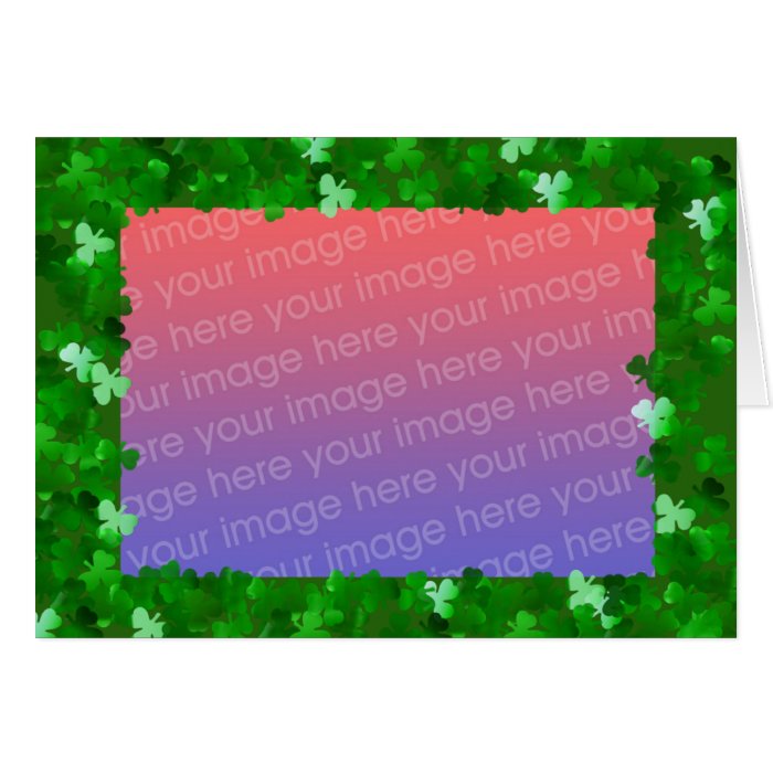 St. Patrick's Day Clover Template Greeting Cards