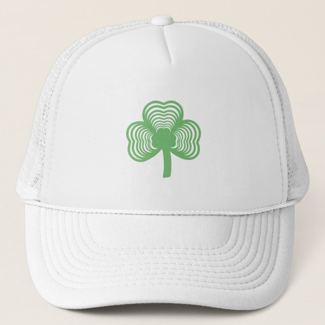 St. Patrick's Day Clover Trucker Hat (Front)