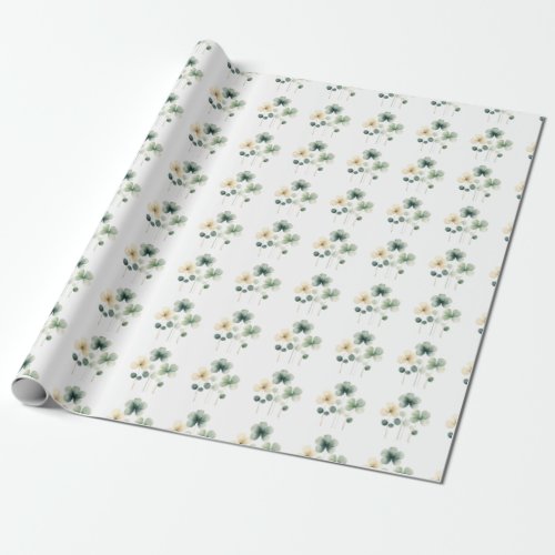 St Patricks Day Clover Wrapping Paper