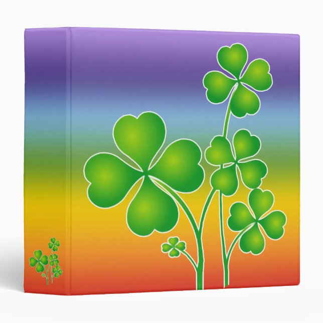 St. Patrick's Day Clover + your ideas Binder (Front/Spine)