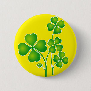 St. Patrick's Day Clover + your ideas Button