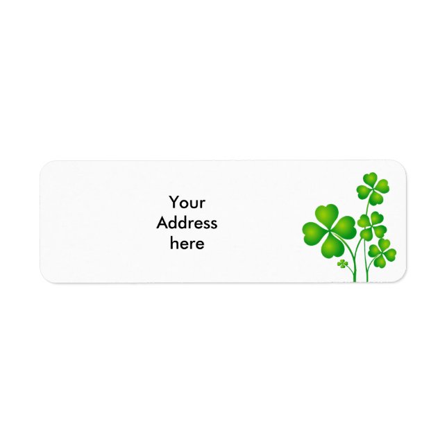 St. Patrick's Day Clover + your ideas Label (Front)