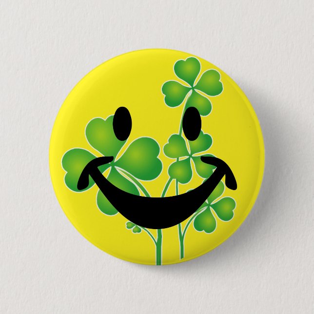 St. Patrick's Day Clover your ideas Pinback Button (Front)