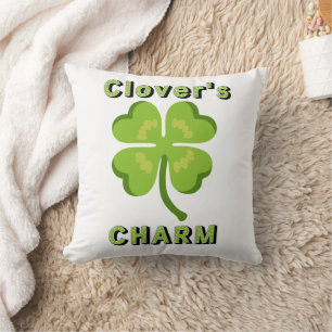 St. Patrick's Day Clover's Charm Throw Pillow