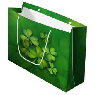 St Patrick's Day - Clovers/Shamrocks Large Gift Bag