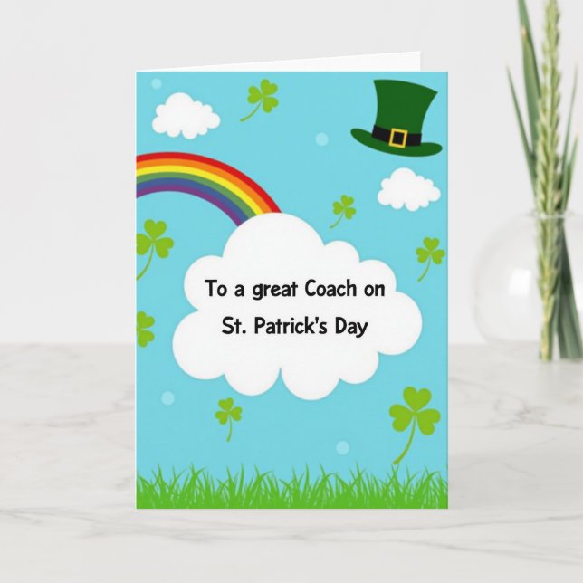 St Patricks Day Coach Great Card (Front)