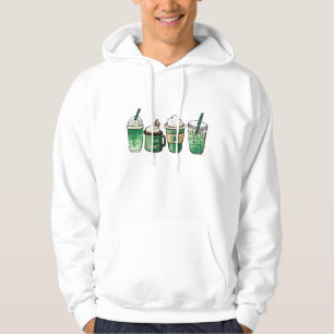 St Patricks Day Coffee Lucky latte Green Irish Sha Hoodie