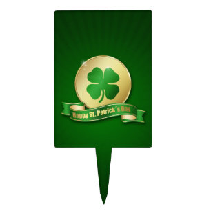St. Patrick's Day Coin Shamrock Cake Topper