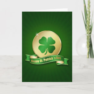 St. Patrick's Day Coin Shamrock Card