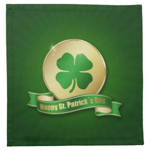 St. Patrick's Day Coin Shamrock Cloth Napkin
